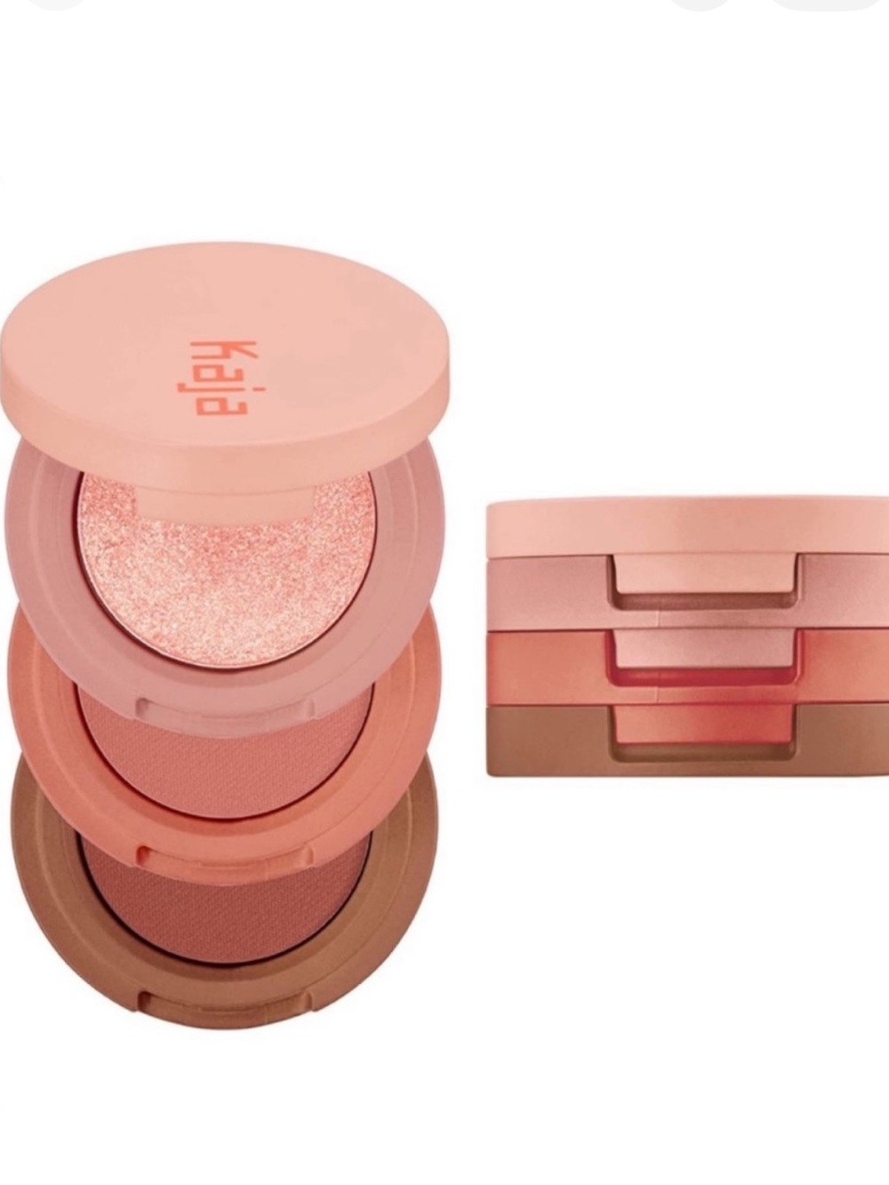 Kaja Beauty Bento Bouncy Stacked Eyeshadow Trio Chocolate Dahlia